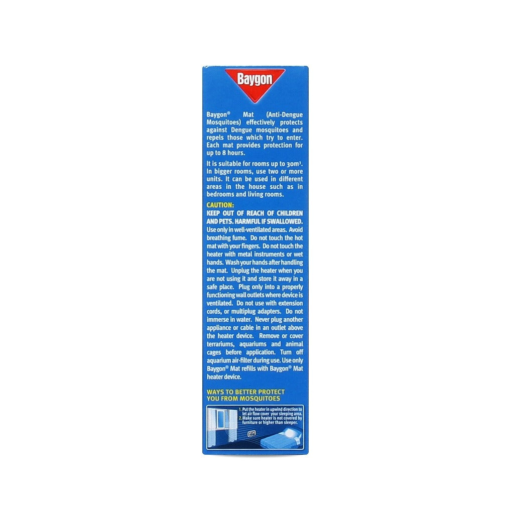 Baygon Mats Refill 30s - (Pack of 3) Anti Mosquito Electric Mat