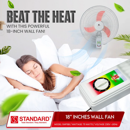 STAND FAN 18" Plastic Blade SSM18B - RED 3.5kg