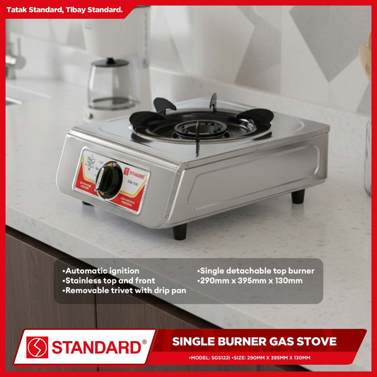STANDARD SINGLE BURNER LPG Gas Stove - (BURNER ONLY) 290mm x 395mm x 130mm