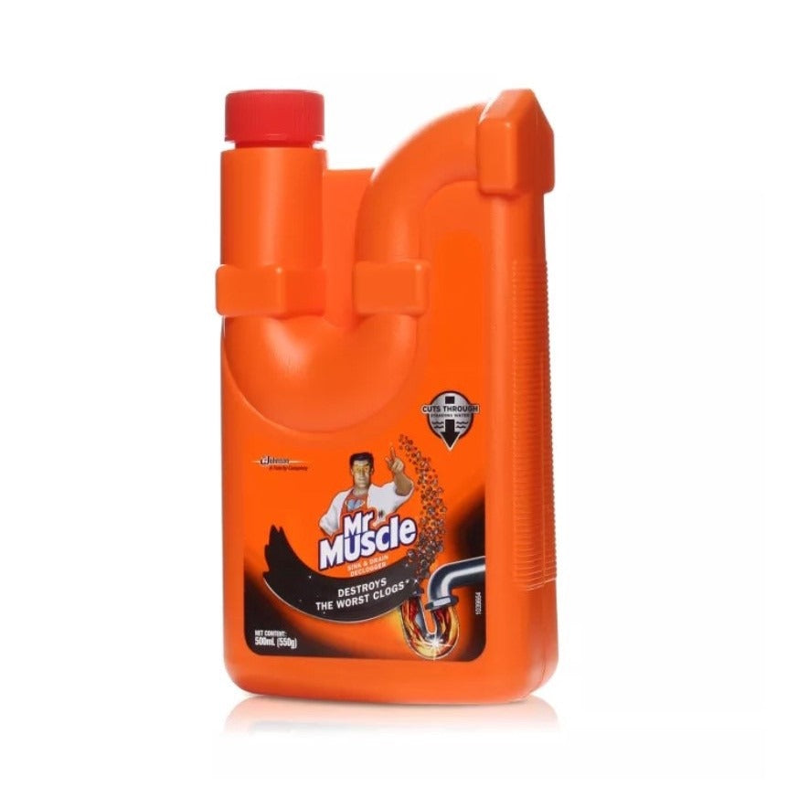 Mr. Muscle Drain Declogger 500ml -(Clear Tough Blockage) pack of 3