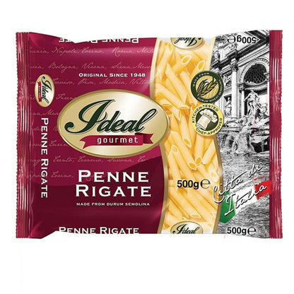 1 CASE(30 pcs) 500G IDEAL GOURMET PASTA Penne Rigate TUBE SHAPED DIAGONALLY CUT