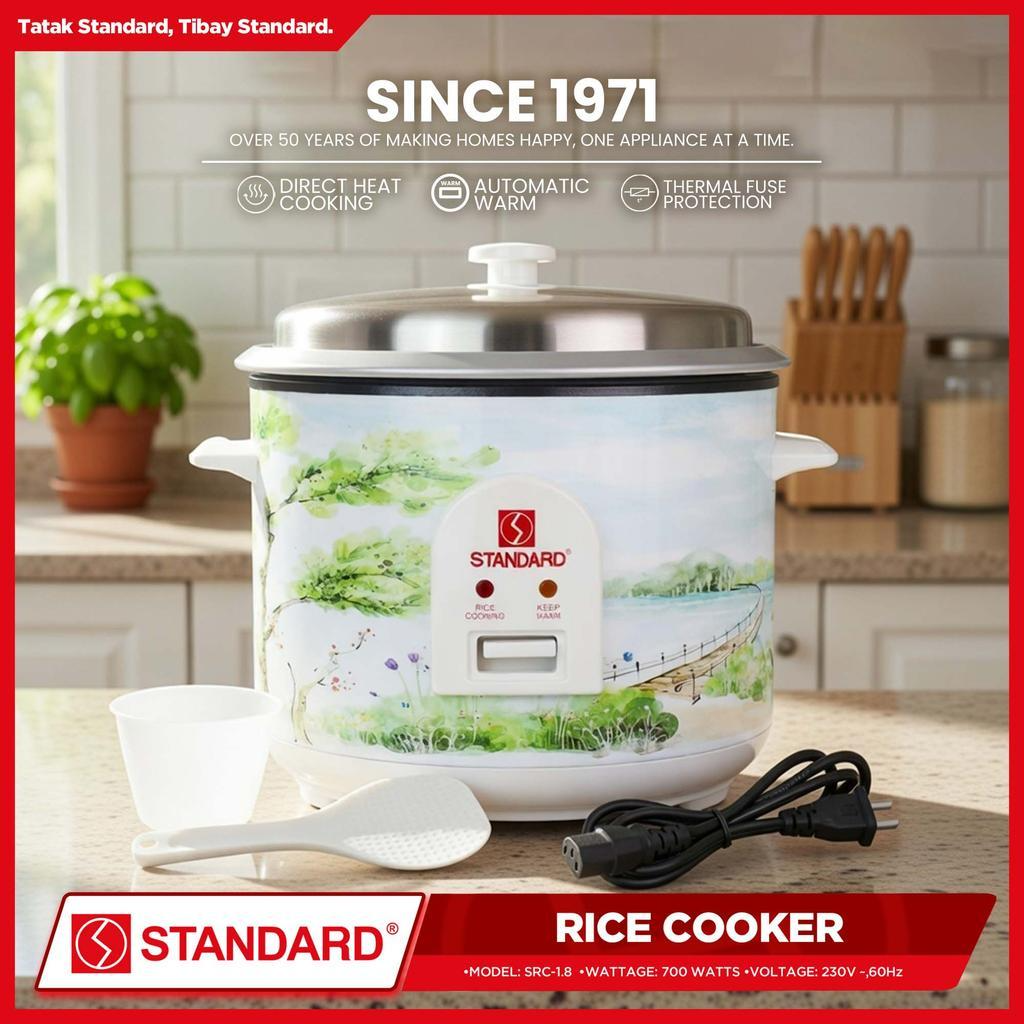 STANDARD RICE COOKER 700W - 1.8 Liters Capacity Up to 10 Cups 700Watts
