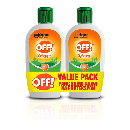 OFF! Mosquito Repellent Lotion - Overtime Twin Pack 100ml x 2 Dermcool Long lasting