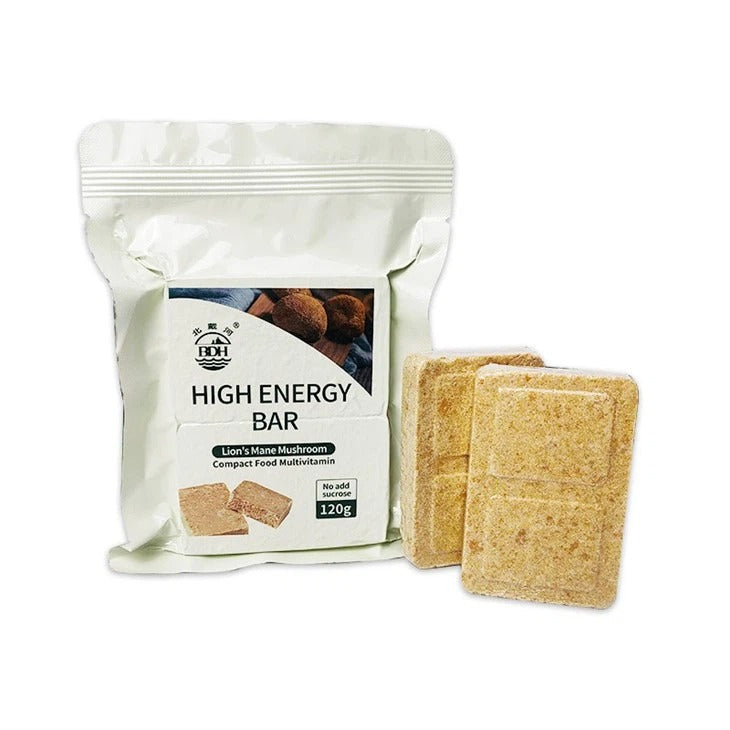 Lion's Mane Mushroom Flavor Non-sugar High Energy Bar 120g/2 bars per pack 20 YEARS SHELF LIFE