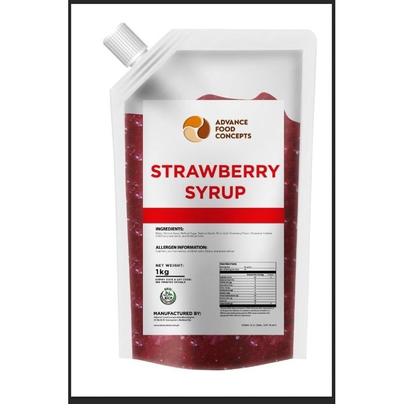 BUNDLE OF 2 - Advance Food Concept Chocolate, Caramel and Strawberry Syrup - 1kg