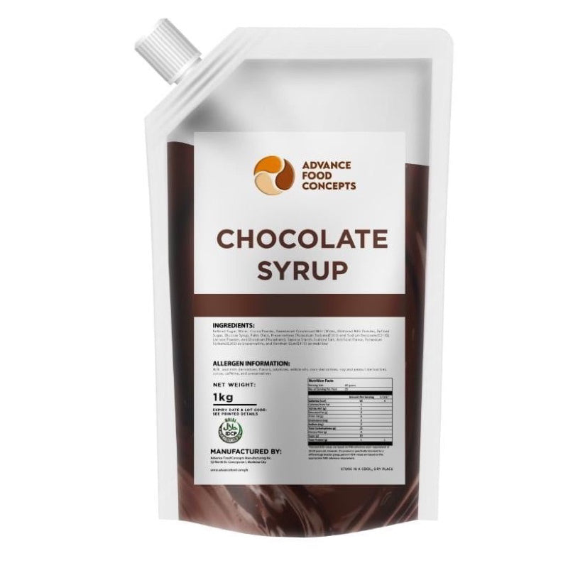 BUNDLE OF 2 - Advance Food Concept Chocolate, Caramel and Strawberry Syrup - 1kg