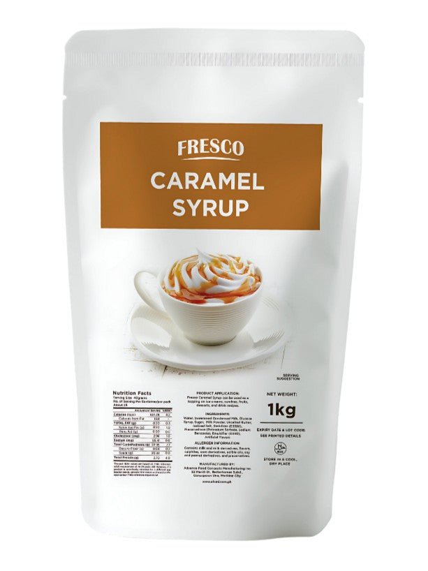 BUNDLE OF 2 - Fresco Maple, Chocolate, Caramel, Strawberry and Salted Caramel Syrup - 1kg