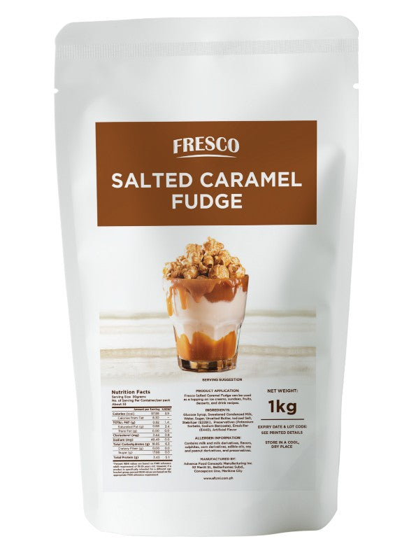 BUNDLE OF 2 - Fresco Chocolate, Caramel and Salted Caramel Fudge - 1kg