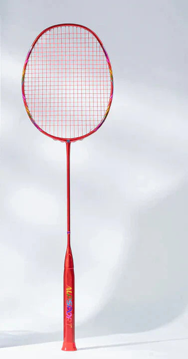 ALP SPORT 1pc - ALP BBQ2.0 8U Super Light Titanium Alloy 100% Full Carbon Fiber Badminton Racket 24-30Lbs  with Leather Carrying Bag
