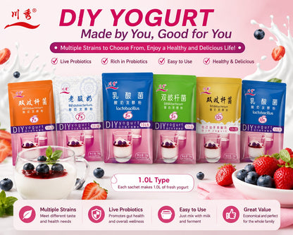 YOGURT STARTERS - 10 pcs x 1g Sachets - make your own yogurt at home, easy and convenient