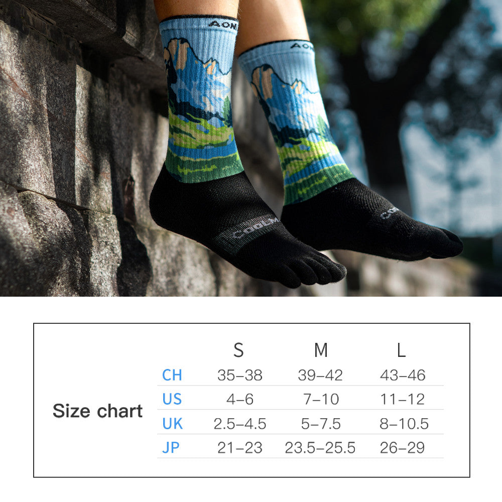 Aonijie Calf Toe Socks Model no. E4843 - BLUE