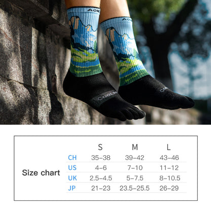 Aonijie Calf Toe Socks Model no. E4843 -- ANTELOPE