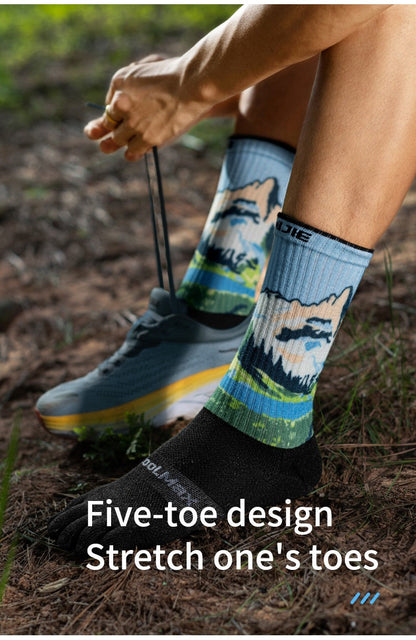 Aonijie Calf Toe Socks Model no. E4843 -- ANTELOPE