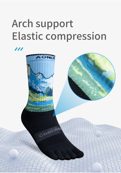 Aonijie Calf Toe Socks Model no. E4843 - BLUE