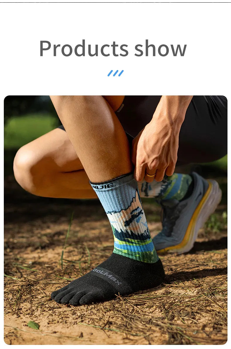 Aonijie Calf Toe Socks Model no. E4843 -- ANTELOPE