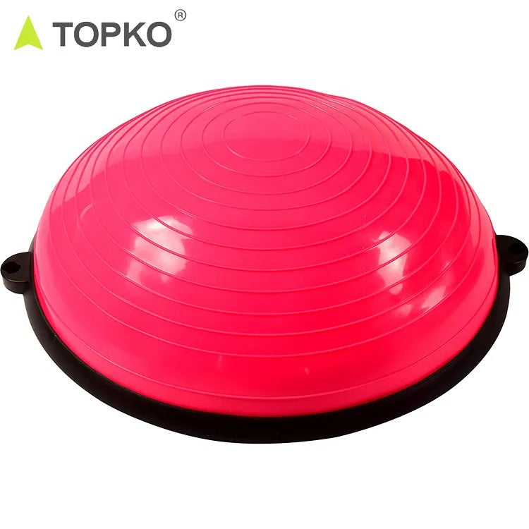 TOPKO Half Ball Diameter: 58cm MULTIPURPOSE Two workout FLAT BASE & YOGA BALL 660Lbs PORTABLE DESIGN