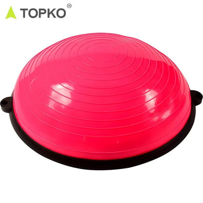 TOPKO Half Ball Diameter: 58cm MULTIPURPOSE Two workout FLAT BASE & YOGA BALL 660Lbs PORTABLE DESIGN