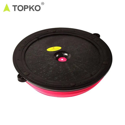 TOPKO Half Ball Diameter: 58cm MULTIPURPOSE Two workout FLAT BASE & YOGA BALL 660Lbs PORTABLE DESIGN